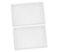 COLLBATH 2 Pièces Rangement De Bijoux Assiette Vide Collier Bracelet Organisateur Plateau à Bijoux Empilable Plateau Organisateur De Collier Lin Blanche