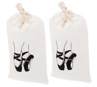 COLLBATH 2 Pièces Sac à Chaussures De Danse pour Femme Sac à Cordon Pochette pour Accessoires De Ballet Rangement pour Souliers De Danse