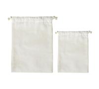 COLLBATH 2 pièces Sacs de Rangement Coton Lin pour Farine Pochons à Cordon pour Cuisine et Conservation Alimentaire Capacité