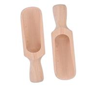 COLLBATH 2 Pièces Scoop De Bonbons Scoop De Sucre Boule De Flocons D'avoine Cuillère à Grains En Bois Cuillère De Service En Bois Beige