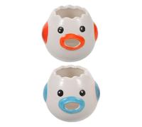 COLLBATH 2 Pièces Séparateur Œufs Céramique Forme Poule Filtre pour Blancs et Jaunes Outil Cuisine Pratique pour Pâtisserie Séparation Rapide Accessoire Cuisson Maison