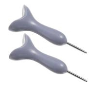 COLLBATH 2 Pièces Stylo Écriture Braille Haute Sensibilité Portable pour Apprentissage et Écriture Précise des Aveugles Gris