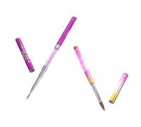 COLLBATH 2 pièces Stylo Nail Art Double Embout Pinceaux Manucure DIY Petits Ongles Brosse Portable pour Dessin et Peinture Nail Art Outils Multifonctions
