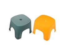 COLLBATH 2 pièces Tabouret de Toilette Petit et Léger Antidérapant pour Adultes Marche Pied Stable Plastique pour Salle de Bain et Usage Domestique Jaune et Vert