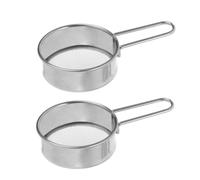 COLLBATH 2 pièces Tamis à Farine Inox Portable et Pratique Tamis Pâtisserie Manuel pour Cuisine Familiale et Professionnelle