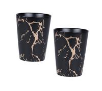 COLLBATH 2 pièces Tasses Céramique Motif Marbre Noir Doré Mug Design Scandinave pour Café Jus Thé Cadeau Élégant