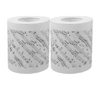 COLLBATH 2 rouleaux de papier toilette musical : papier toilette notes de musique - rouleau de papier toilette fantaisie doux avec imprimé notes de musique