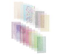 COLLBATH 20 Pièces Autocollants Auto Adhésifs Rond Acrylique pour Décoration Visage Cheveux Ongles DIY Bijoux pour Artisanat