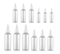 COLLBATH 20 Pièces Bouteille Plastique Souple avec Embout Fin Bouteille Vide pour Coloration Capillaire Lot de Vides Transparentes