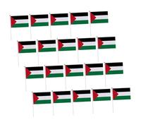 COLLBATH 20 pièces Drapeaux à Main Palestine Lot de Polyester pour Événements Sportifs Fêtes et Décorations Patriotique