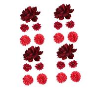 COLLBATH 20 Pièces Hanfu Flower Hair Clips Set Artificial Floral Hairpins For Women Vintage Chinese Style Hair Accessories For Masquerade Wedding Party Lightweight And Handcrafted