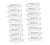 COLLBATH 20 Pièces Lot de Barquettes Aluminium Carrées pour Cuisson Barbecue et Conservation des Aliments Plaques Résistantes pour Gâteau et Préparation de Repas