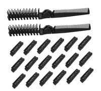 COLLBATH 20 Pièces Peigne Pliable Noir Double Tête Élégant pour Coiffure de Voyage Brosse Compacte de Poche Douce et Stylée pour Hommes et Femmes