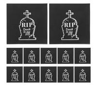 COLLBATH 20 pièces Serviettes Papier Noires Thème Fin de la Décennie Décor Anniversaire Créatif Absorbant pour Fête Anniversaire Nuptiale et Mariage