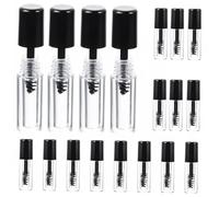 COLLBATH 20 pièces Tube Mascara Vide Rechargeable avec Brosse pour Cils Mini Tubes Légers et Étanches pour Maquillage Portable