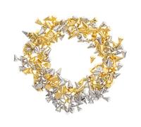 COLLBATH 200 pièces Nail Charms Métal pour Gel Nails Petits Cristaux Aigus pour Manucure Décorations Ongles DIY Couleurs Argenté et Doré