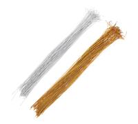 COLLBATH 200pièces Corde Métallique Dorée Et Argentée pour Suspensions De Boules De Noël Attaches Étiquettes Vêtements DIY Ficelles Pratiques pour Décoration Sapin Et Emballage Cadeaux