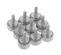 COLLBATH 20pcs Vis de Réglage de L'étrier en Métal Argenté pour Instruments de Mesure, Vis Moletées Plates Offrant Confort Maximal et Précision Accrue, pour Atelier DIY