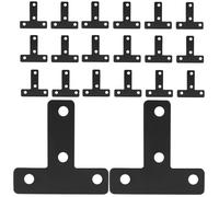 COLLBATH 20pièces Équerre Angle à Angle Droit Support pour Meuble Image Mur Étagère Armoire Table Chaise Kit De Réparation Ancrage Stabilité Montage Vis Incluse