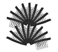 COLLBATH 24 Pièces Accessoires de fixation de perruque clip de peigne à cheveux épingle à cheveux pour femmes à clipser Acier inoxydable Noir
