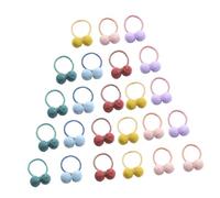 COLLBATH 24 pièces Élastiques à Cheveux Garçon Fille avec Pompons Colorés Bandes Cheveux Souples et Résistantes pour Filles Accessoires Adaptés Aux Courts et Longs Cadeau pour Fêtes et