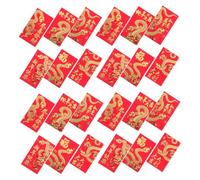 COLLBATH 24 Pièces Lot Enveloppes Rouges An Chinois Année Du Serpent Papier pour Fête Du Printemps et Traditionnels