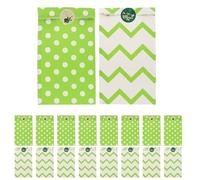 COLLBATH 24 Sachets Verts Pour Bonbons Biscuits Et Goûters Parfaits Pour La Saint-Patrick Sacs Pour La Fête Irlandaise Style Rustique Avec Étiquettes En Papier