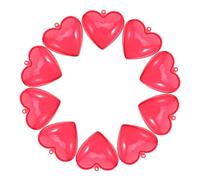 COLLBATH 25 Pièces Boîte De Rangement D'amour Décoration Cardiaque Suspendue De Bricolage Diy Craft Valentine Hearts Décorations De Cœur Saint-valentin Remplies Rouge Plastique