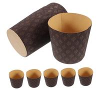 COLLBATH 25 Pièces Papier Caissettes Panettone Caissettes Muffins Antiadhésives et Imperméables Pour Cupcakes Gâteaux Fromages et Confiseries Accessoires de Pâtisserie Polyvalents