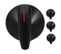 COLLBATH 2paires Boutons De Commande Gaz Métal Bouton Allumage Sécurisé Pour Gazinière Et Cuisinière Accessoires De Remplacement Robustesse Et Facilité Usage Noir Compatible Plaques De Cuis