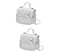 COLLBATH 2pièces à Bandoulière pour Filles Mini à Main Élégant avec Nœud PU pour Shopping Et Modèle Chic
