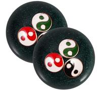 COLLBATH 2pièces Balles De Massage Métalliques Fitness Boules De Reéducation Main Poignet Boules Roulettes Portables Pour Exercice Doigts Et Relaxation