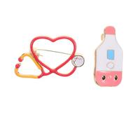 COLLBATH 2pièces Épingles Forme De Cœur Pour Médecins Décoration Pour Journée Internationale Des Infirmières Pour Étudiants Sacs Femmes Et Hommes