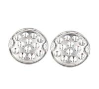 COLLBATH 2pièces Plat à Escargots Pour Barbecue Et Cuisson Plateau Acier Inoxydable Pour Service