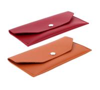 COLLBATH 2pièces Portefeuille Enveloppe Budgétaire PU Cuir Long Format pour Billets Et Cartes Réutilisable Set pour Hommes Et Femmes Design Pratique Et Portable Mariage Anniversaire