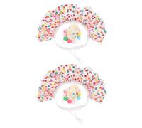 COLLBATH 2Set Costume d'anniversaire pour Animaux de Compagnie Couronne d'anniversaire de Chien Chapeau de Chat Foulard de Chatte Accessoires pour Animaux de Compagnie