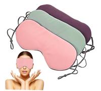 COLLBATH 3 Pièces Bandeau Les Yeux Bandés Sommeil Masques Taie D'oreiller Pour Enfants Masques En Soie Housse De Coussin De Voyage Taie D'oreiller De Voyage En Soie Œil Cache-oeil Polyester