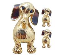 COLLBATH 3 Pièces Broches Teckel Alliage Électrolytique Pin Cartoon Chien Adorable pour Manteaux Sacs et Chemisiers Bijoux Broche Épingle Réversible Anti-dérapante pour Femmes