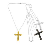 COLLBATH 3 Pièces Collier croix Colliers mignons bijoux fantaisie pour hommes Colliers de jeu pour enfants Collier Pendentifs bijoux pour garçons collier dames Plastique
