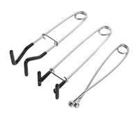COLLBATH 3 Pièces Écarteur de Mâchoires de Poisson en Acier Inoxydable | Retrait des Hameçons, Prise Facile, Design Polyvalent, Usage Pêche, Outil Compact, Finition Argenté