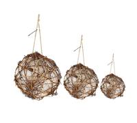 COLLBATH 3 Pièces Globe Spherical Hummingbird Nesting Materials Holder pour Oiseaux Support Innovant Aux Intempéries pour Décorer Attirer Oiseaux