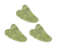 COLLBATH 3 Pièces Gua Sha Facial Massage Tool Set Heart-shaped Jade Scraping Boards For Skin Care Puffiness Reduction And Elasticity Improvement