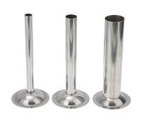 COLLBATH 3 Pièces Kit Tubes Remplissage Saucisse Inox pour Machine à Saucisses Manuel Entonnoirs pour Viande Hachée Compatible Porc Bœuf Dinde Venaison Facile à Nettoyer et Résistant