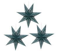 COLLBATH 3 Pièces Lanternes Étoiles Papier Vert Branches Décoration Suspendue Origami pour Sapin de Noël Ambiance Lumineuse et Facile à Monter