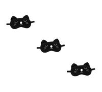COLLBATH 3 Pièces Masque de sommeil masques pour les yeux drôles cache-yeux pour dormir le fard à paupières patch yeux bandeau yeux eye patch cache-oeil endormi cache-oeil de chat polyester