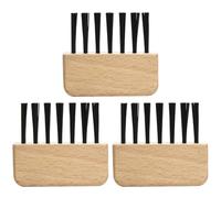 COLLBATH 3 Pièces Nettoyant pour Brosses en Bois Poils en Nylon, Outil de Nettoyage Facile à Tenir Utiliser pour Brosses à Cheveux à Domicile Salon