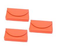 COLLBATH 3 Pièces Organisateur d'entreprise Support Portatif Organisateur De Carte De Crédit Porte-Cartes Nominatives Titulaire d'une Carte De Crédit Business Case Mallette Portative Orange