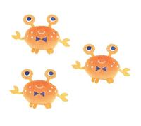 COLLBATH 3 Pièces Qui Grince Petits Jouets pour Chiens pour Chien Renversé Jouets pour Chiens pour Petits Crabe De Compagnie Animaux Bac à pour Chien Puptex Orange