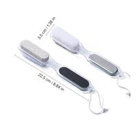 COLLBATH 3 pièces Râpe Pédicure Double Face avec Pierre Exfoliante pour Enlever Callosités Peau Morte et Brosse à Ongles 3pcs