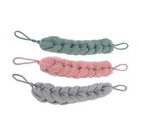 COLLBATH 3 pièces Serviette de Bain Longue Exfoliante avec Cordes pour Lavage Dos Sous la Accessoires Salle de Bain Durables et Confortables